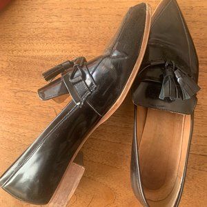 L'Intervalle Black Leather Loafers - Size 40 Made in Spain